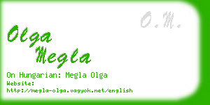 olga megla business card